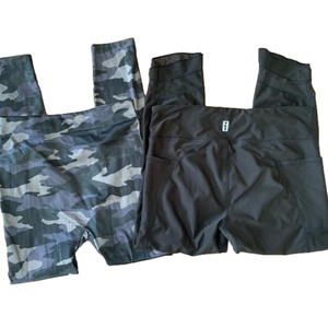 2 Pair of Leggings Black & Camo